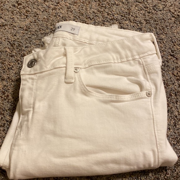 Just Black White Distressed  Skinny Jeans Preowned Womens Size 29 Comfortable - Picture 6 of 8